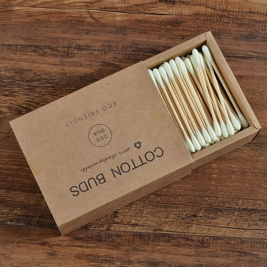 200pcs/box Double Head Bamboo Cotton Buds